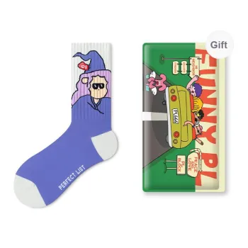 PL Mid Calf Socks Unisex Shopping Bag 1 Pack Mixed Color