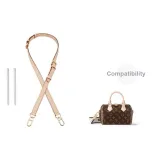 Vegetable Tanned Leather 1.5cm-Width 2 Sections Adjustable 100-120cm[Top Grain Cow Leather]