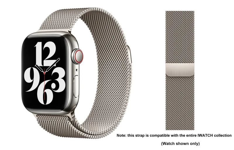 ZHISHENG Apple Compatibility Watch Band 38/40/41/42/44/45/49 All Stainless Steel Material-25