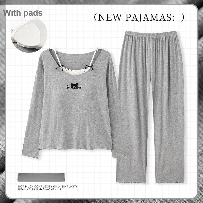 O'MESIK Pajama Set Women's Gray-1