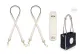 Dempsey22 Chambray Ecru Shoulder Strap[2 Pack]+Ecru Gold-Tone Lock Shoulder Pads