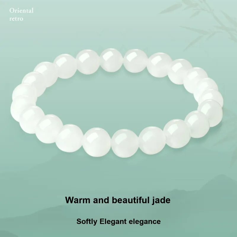 LAOMIAO Hetian Jade Bracelets White Jade Women's-1
