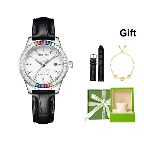 WANSHANGJIAN Кварцевый механизм Женские часы 29 мм Серебристый