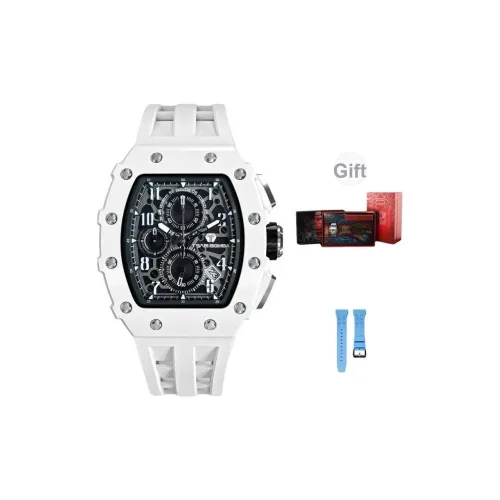 TSAR BOMBA Racing Design Модный и Крутой Тонн Зонт Кварцевый Механизм Силиконовый Ремешок Часы Унисекс Черный Циферблат