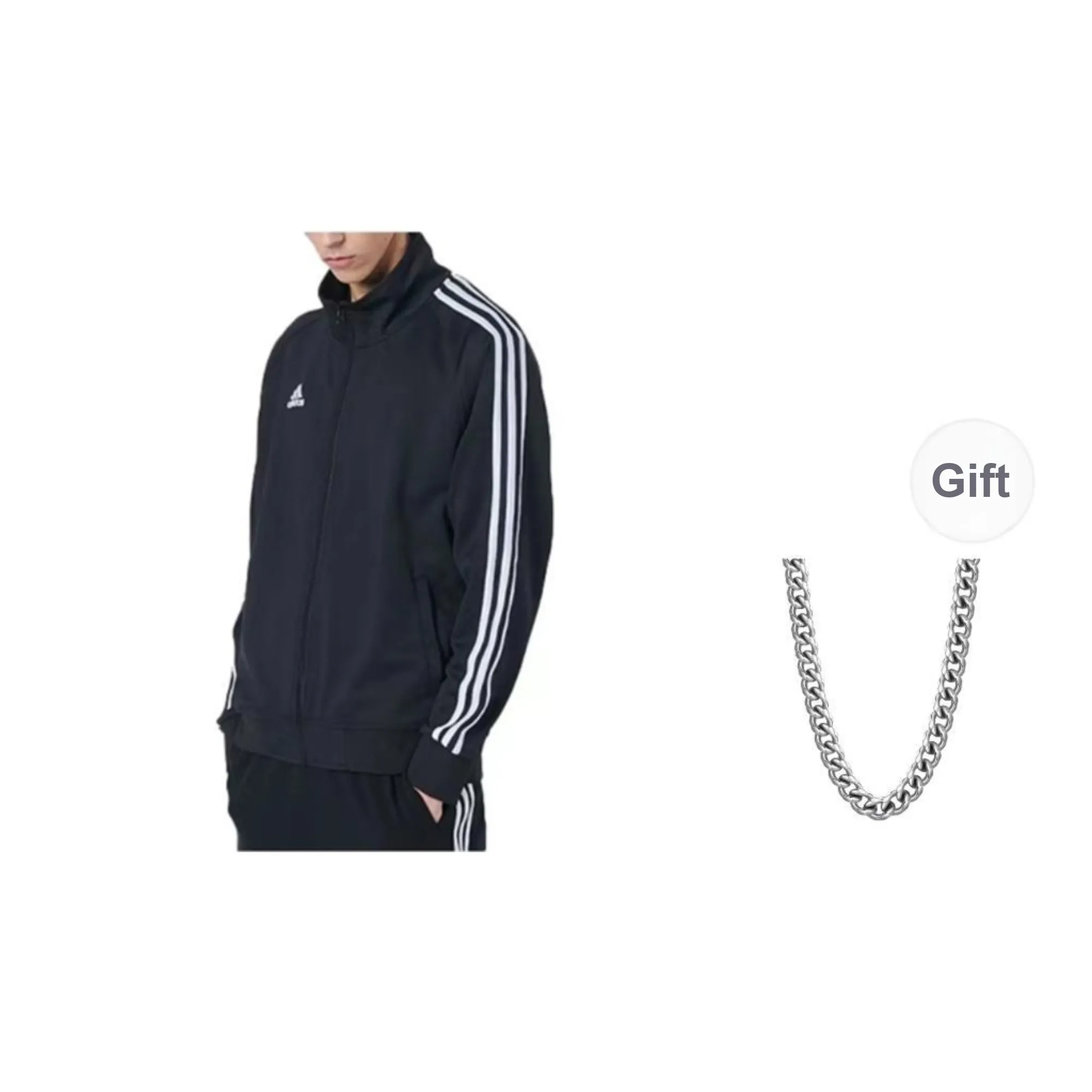 Adidas Clothing Jackets Unisex Black Comes With Necklace