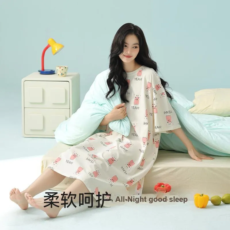 Qin Jing Nightgown Women's Pink-4
