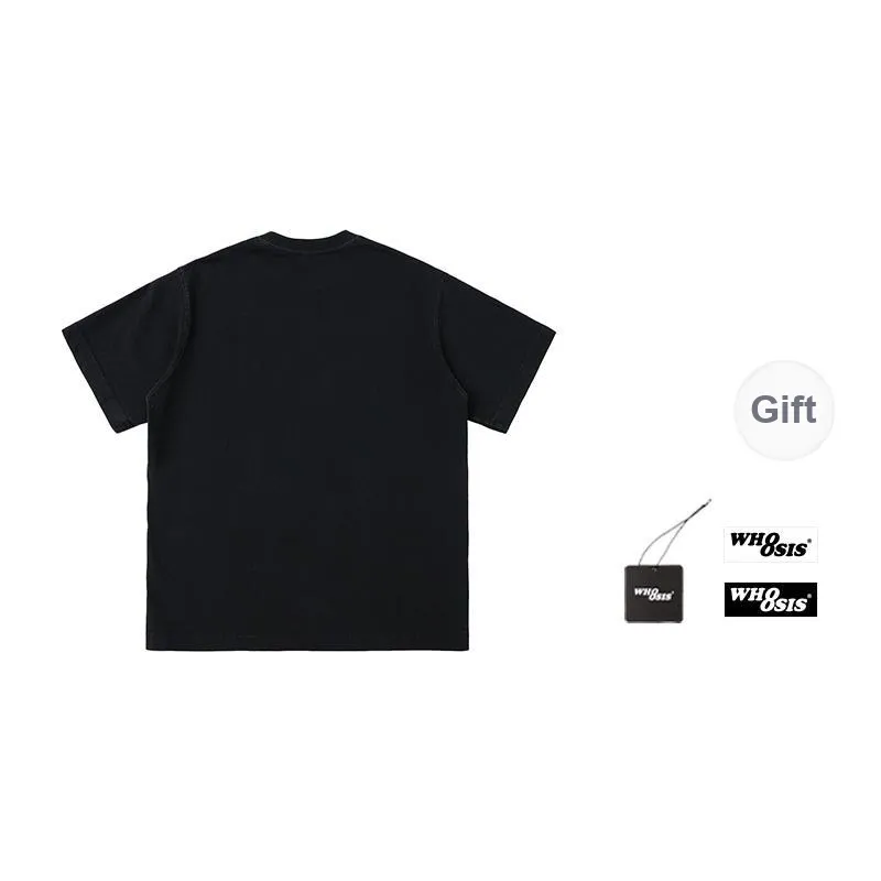 WHOOSIS T Shirt Unisex Black Washed-1