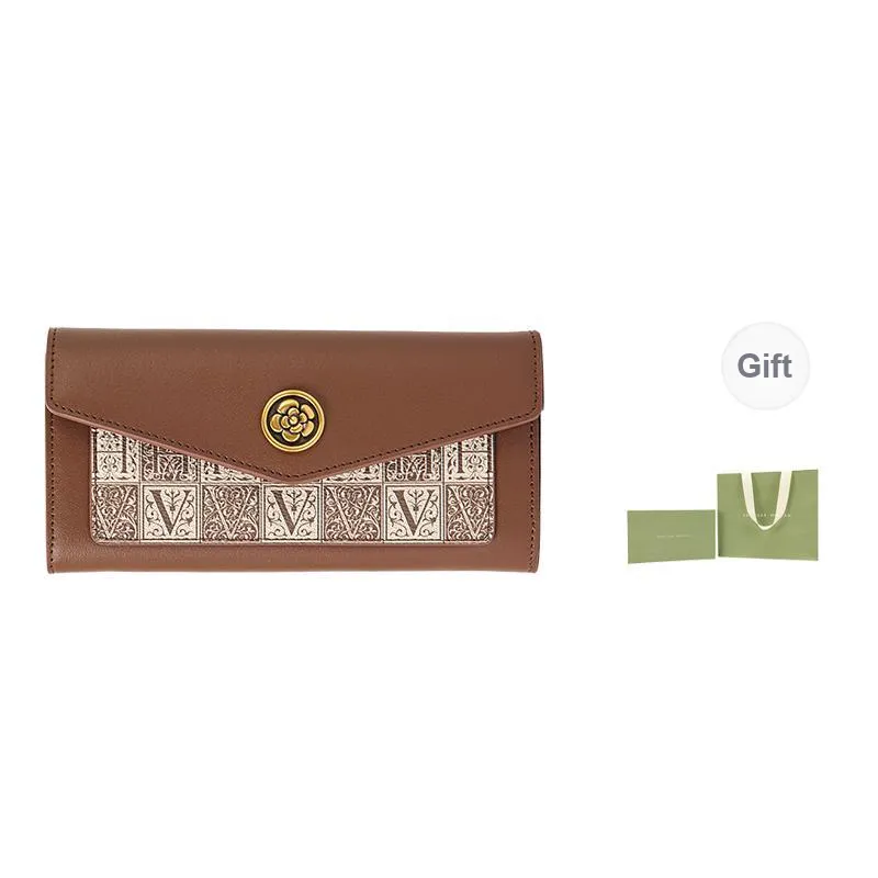 VANESSA HOGAN PVC Wallet Women's Green/Coffee-4