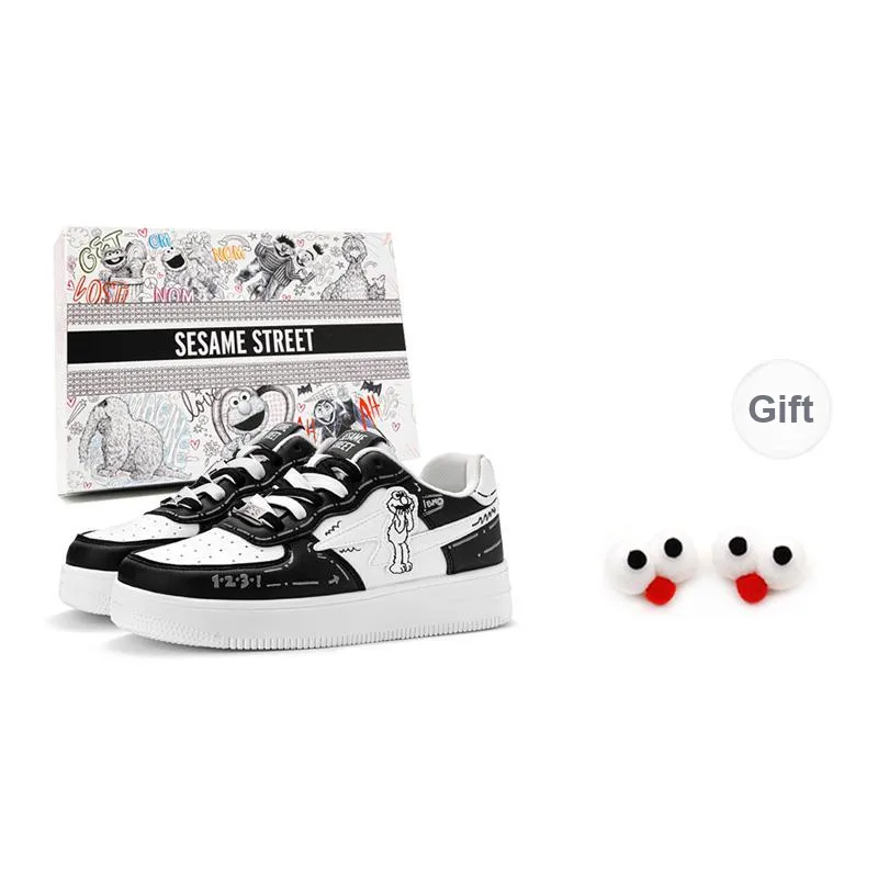 SESAME STREET Height Increasing Balance Abrasion Resistant Lightweight Slip Resistant Platform Skateboard Shoes Unisex-10