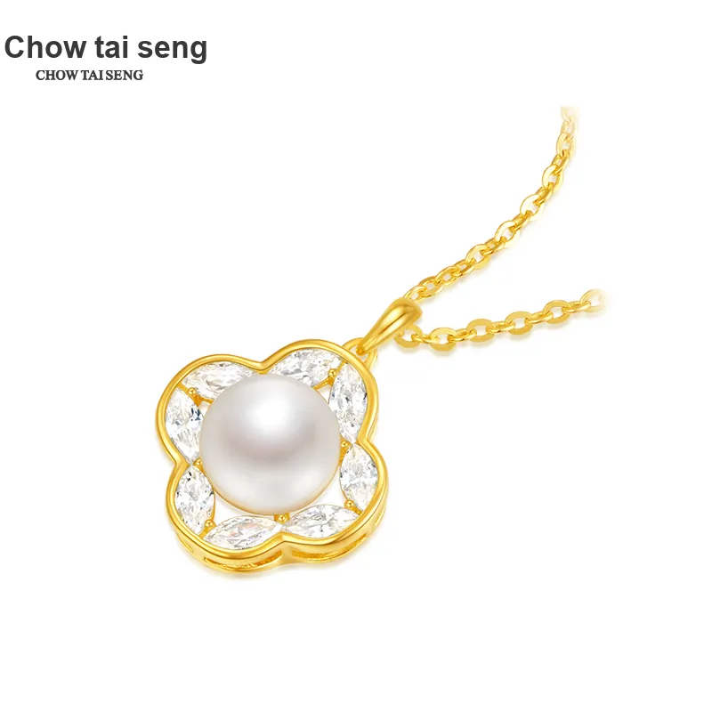 CHOW TAI SENG Pearl Necklace Set Box Women's-3