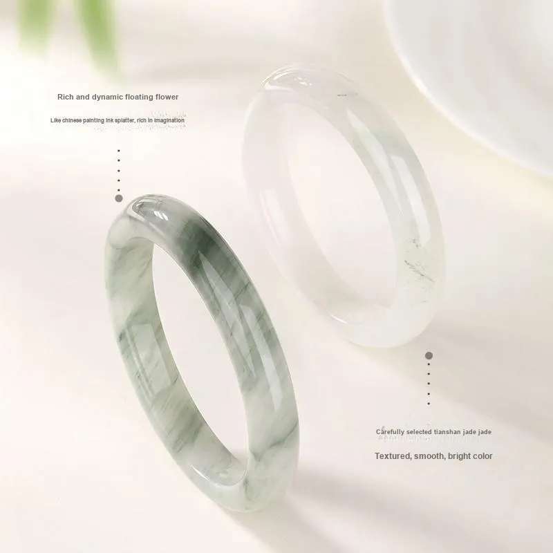 JINLIUFUJIXIANG Tianshan Jade Bangles Women's-7