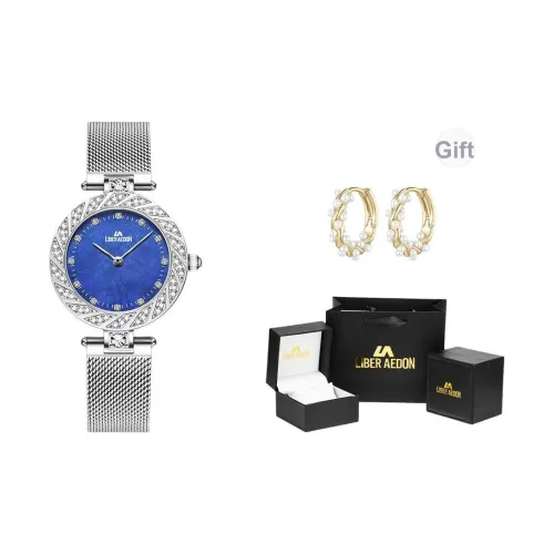 LIBER AEDON Кварцевый механизм синий циферблат женские часы