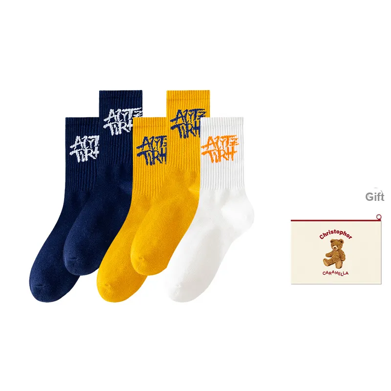 Caramella Mid Calf Socks Men's Shopping Bag Combo-18