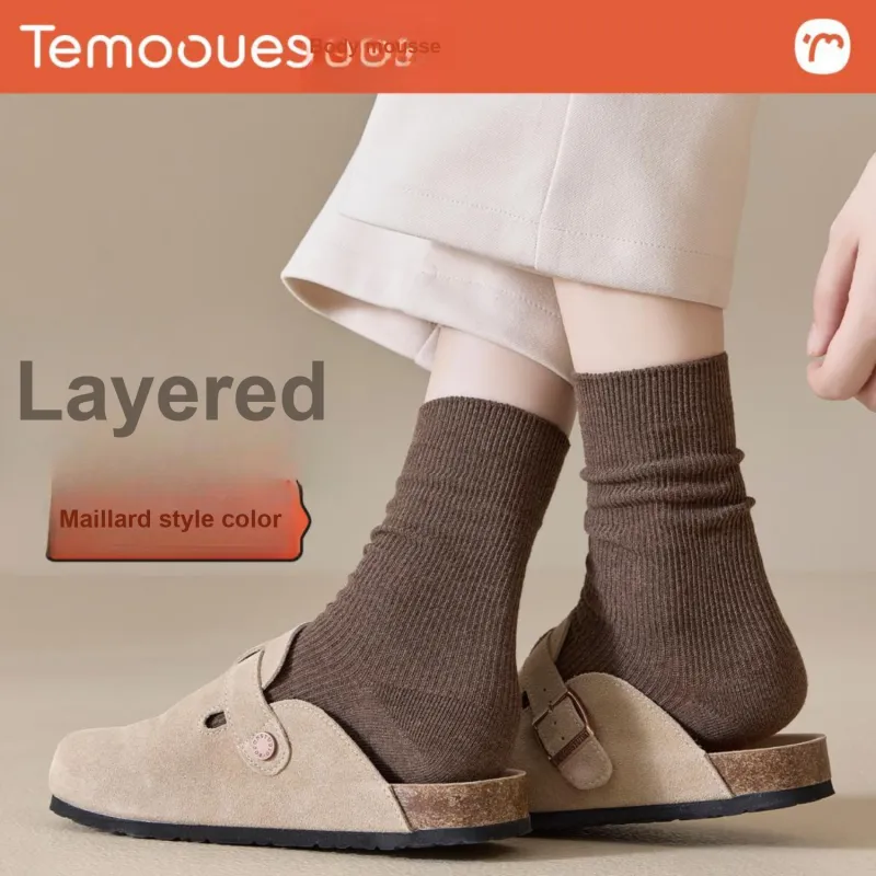 Temooues Mid-Calf Socks Women's Combo Set-21