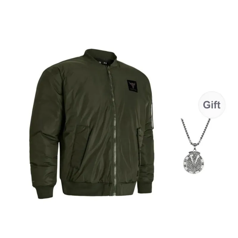 Under Armour Jacket Men's Green Comes With Necklace-0