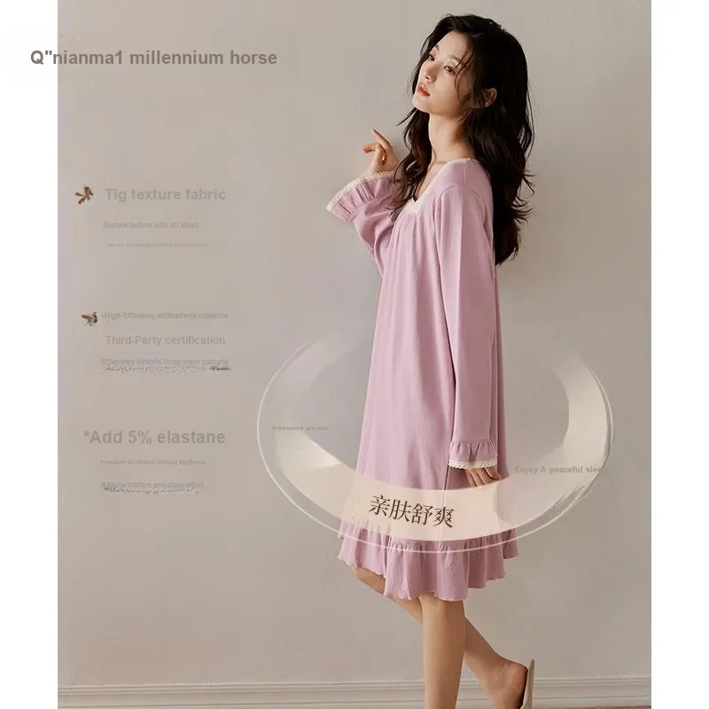 Q'NIANMA Women's Nightgowns-3