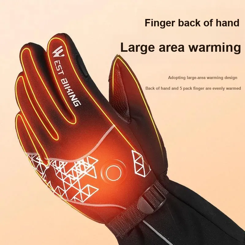 WEST BIKING Riding Equipment Cycling Glove Outdoor Unisex Polyester M/L/XL Black-2