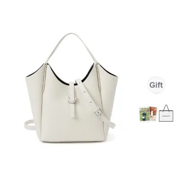 RED DRAGONFLY Cow Leather Handbag Women's Milkshake White/Elephant Gray
