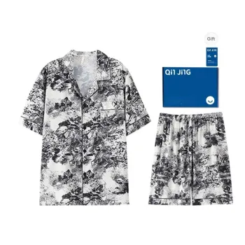 Qin Jing Pajama Set Men's Ink Wash Painting