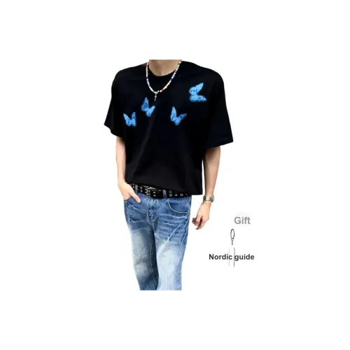 Nordic Raiders Черная футболка с подарками унисекс T-рубашка