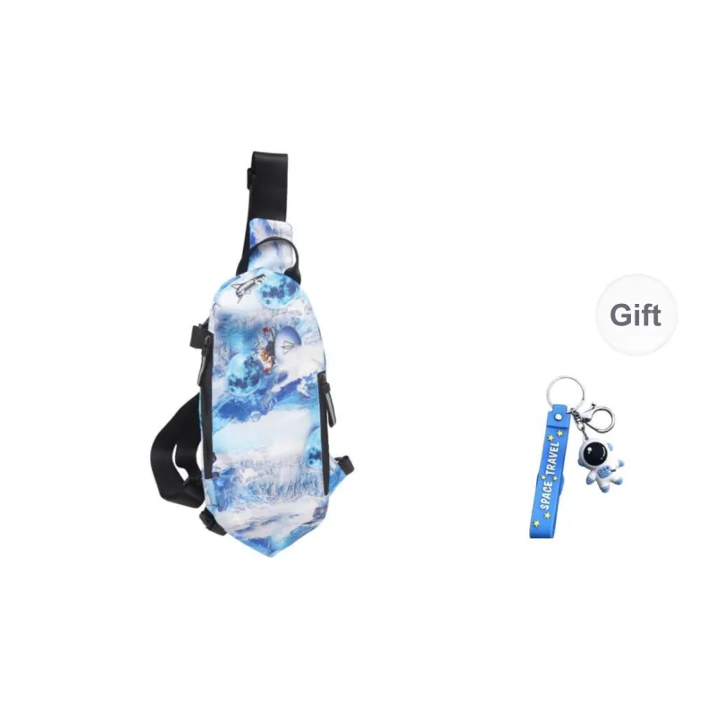 GOBLIN SHARKS 1759 Nylon Sling Bag Unisex White/Black/Gray/Green/Planet Black/Planet White-25
