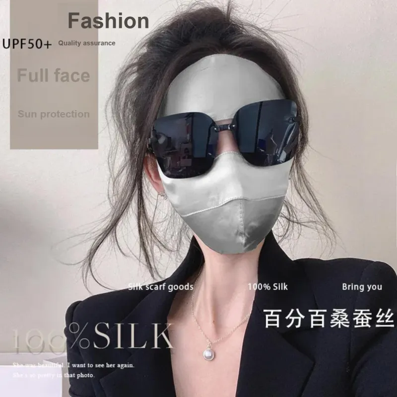 MOREMERRY Mulberry Silk Sun Protection Masks Unisex-1