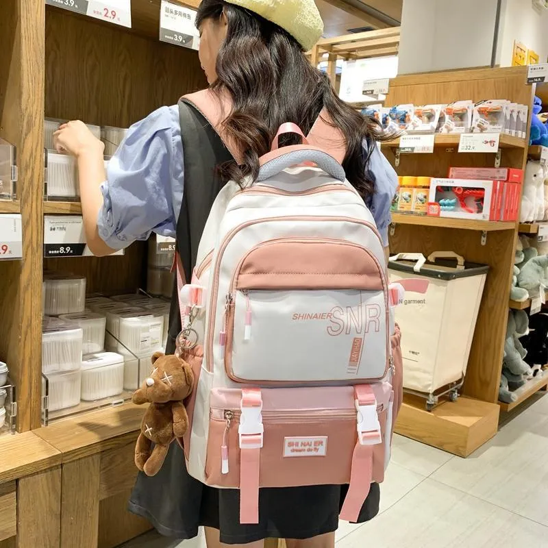 GOBLIN SHARKS 1759 Nylon Backpack Unisex Black/Red White Blue/Pink/Brown Green-12
