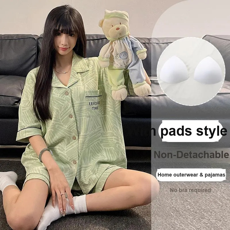 OUSHIBO Pajama Set Women's Matcha Green-4