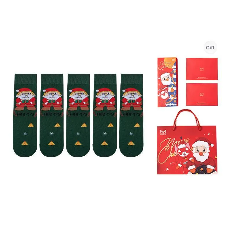 MIIOW Honmei Honmei Series Mid Calf Socks Unisex Box 5 Pack-25