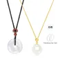 Chalcedony-Auspicious Light Clasp Necklace (Gold)