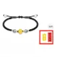 Lucky Four-Leaf Clover Rope Bracelet[Black Cord]