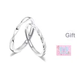 [999 Silver]Mobius Couple Rings