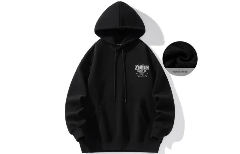ZMOH Fleece Lined Hoodie Unisex Couple's-8