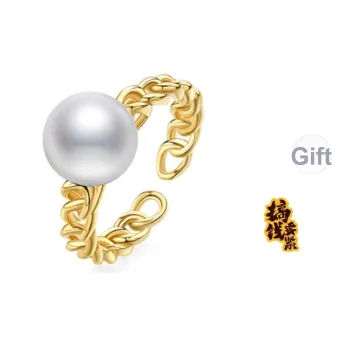 Luxury Beads Freshwater Pearl Rings Women's