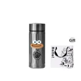 Cloud Platinum Gray+Coffee Big Mouth Sticker+Graffiti Shopping Bag