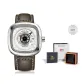 Brown Strap White Case White Dial[Regular Box]