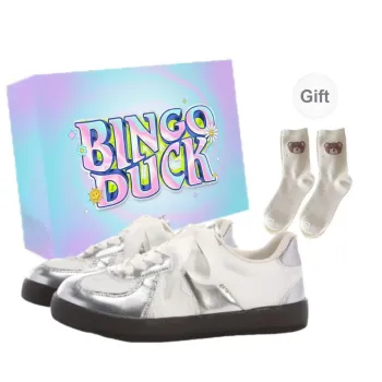 BINGO DUCK Slip Resistant Height Increasing Lightweight And Breathable Low Top Skateboard Shoes Women's