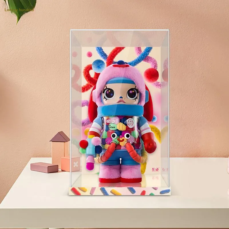 LIGHT YOUR BRICKS Compatibility Pop Mart SPACE MOLLY 400% Jon Bergman Display Case Model Accessories-4