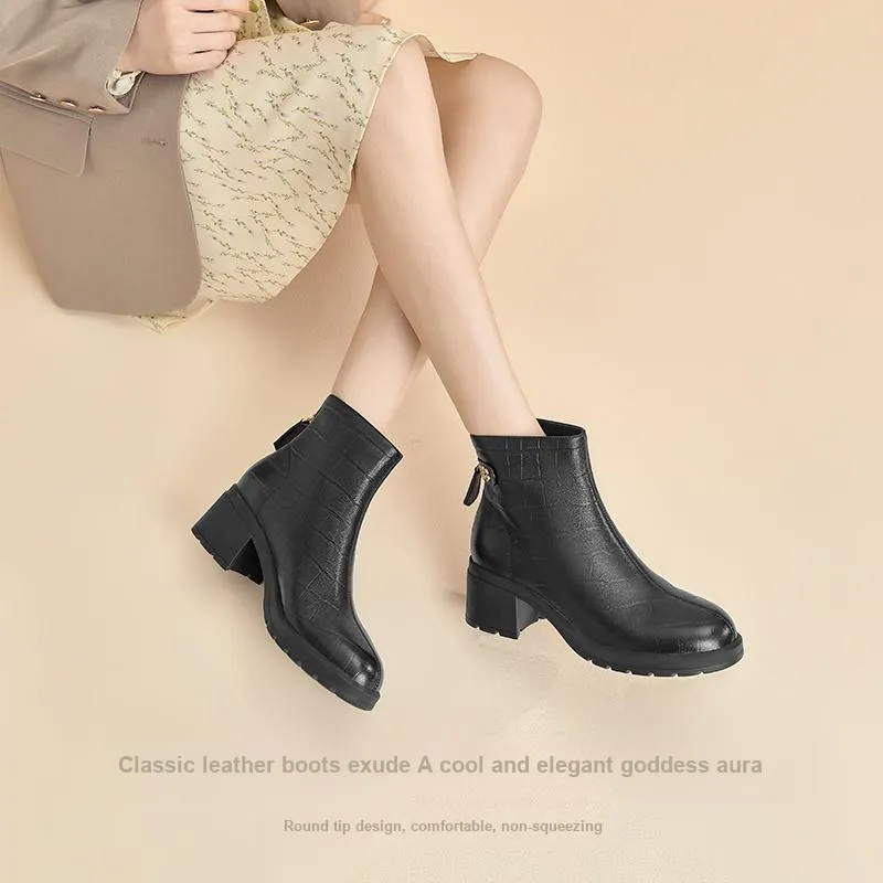 DG Ankle Boots Women's Black/Milk Tea-1