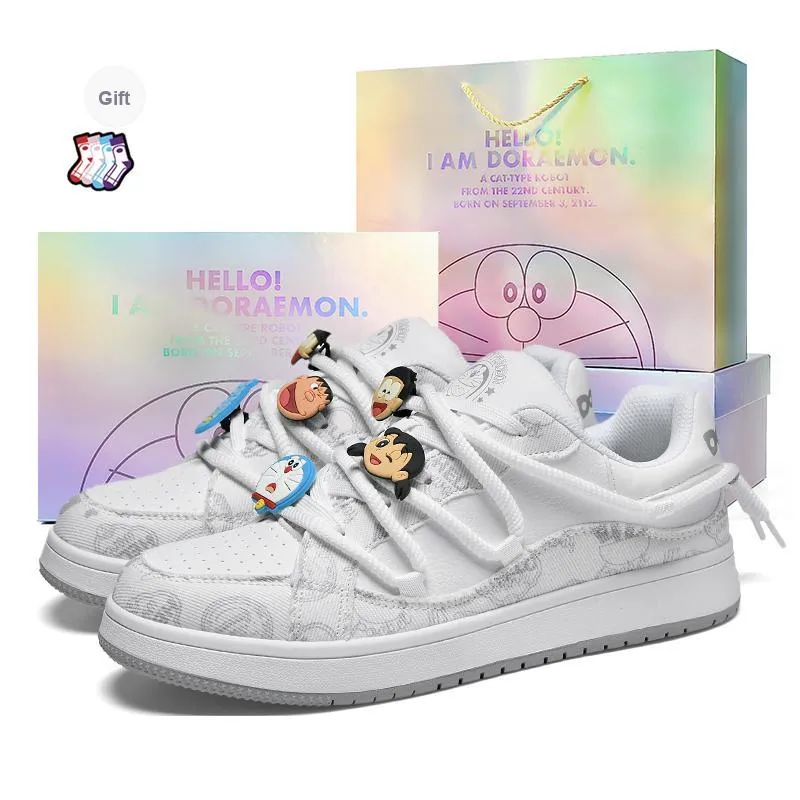 DoraemonA Box Limited Edition Puffy Shoes Low-Top Skateboard Shoes Unisex-169