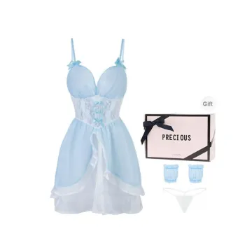 TLXT Nightgown Women's Gift Box Set Blue