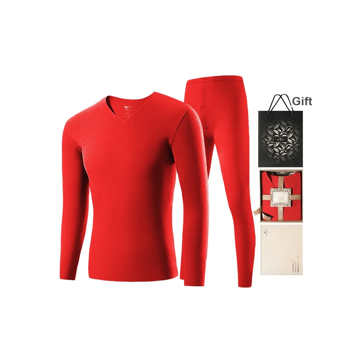 SEPTWOLVES Thermal Set Men's Gift Box Set+Shopping Bag