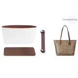 City30 (Dark Brown) Set of 3[Shoulder Strap Pad+Bottom Pad+Brown Waterproof Liner]☆ Compartment Style