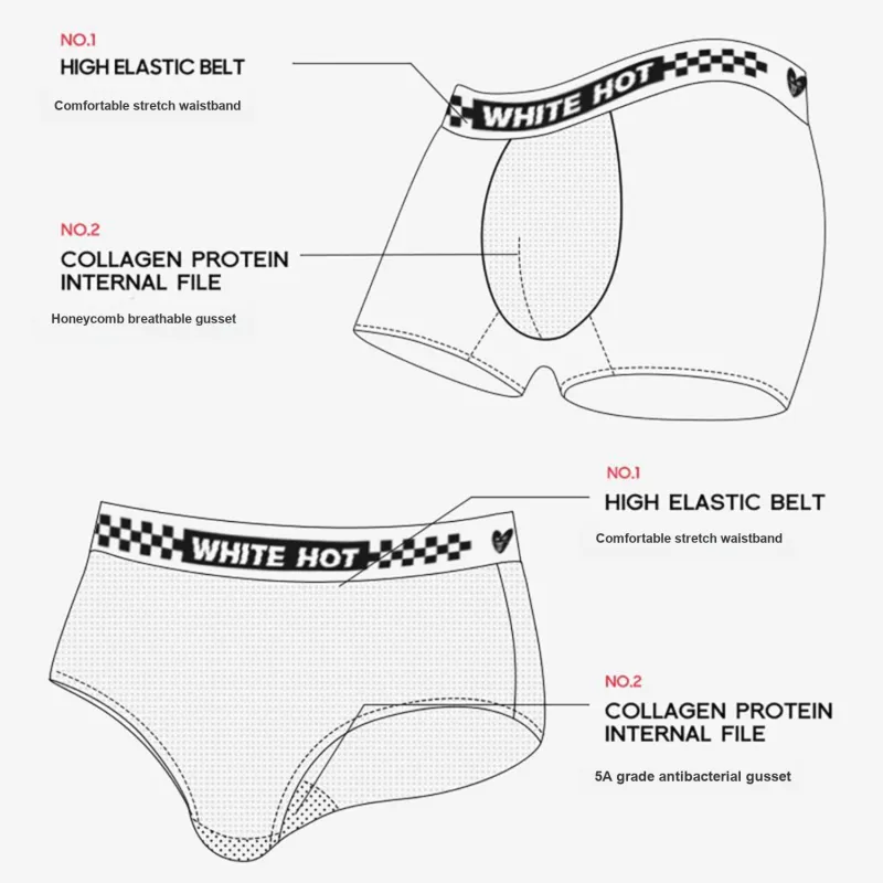 WHITE HOT Unisex Underpants-17