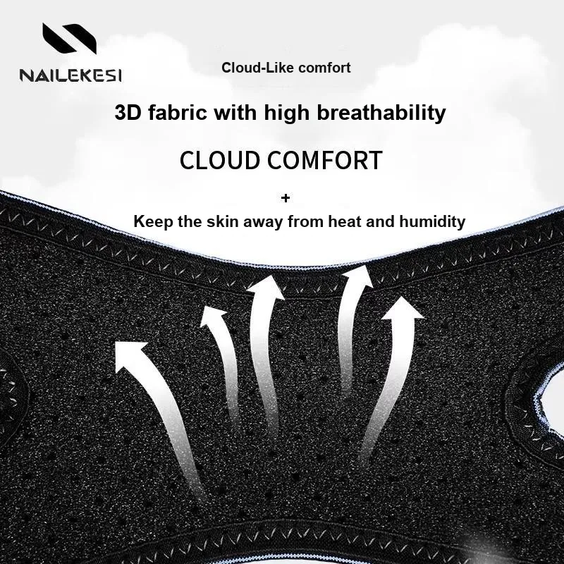 NAILEKESI Exercise And Fitness Double Loop Patella Bands 1 Pair Unisex Professional Protective-15