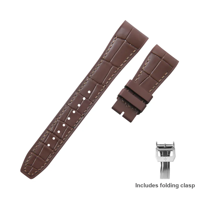 VAGENARI Rubber Strap Compatibility For IWC Universal Portugal IW545407 44mm Watch Band Unisex-5