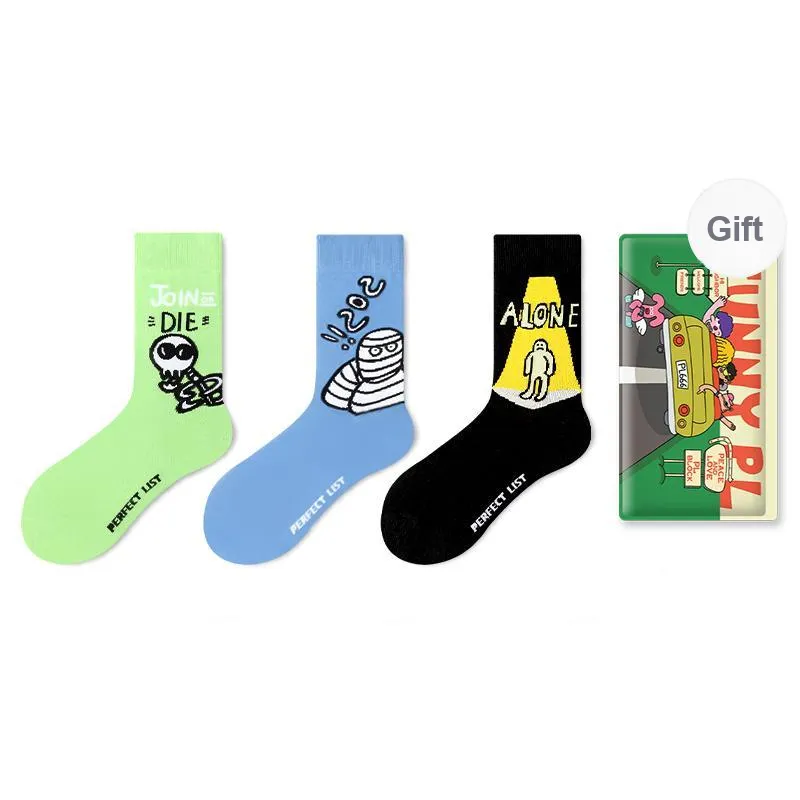 PL Mid Calf Socks Unisex Shopping Bag 3 Pack-0