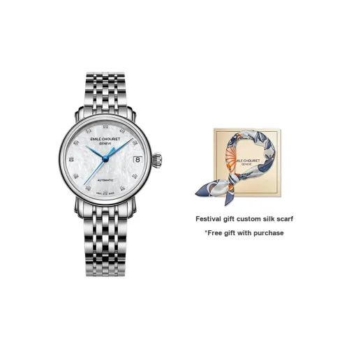 EMILE CHOURIET Lamon Collection Автоматический Механический Механизм Женские Часы Watch 30 Белый Циферблат