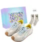 Beige Blue+Exclusive Shoe Box+Gift Socks
