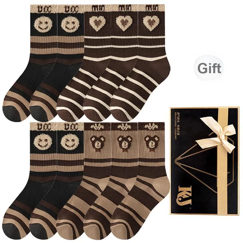 KJ Mid Calf Socks Unisex Gift Box 7 Double Packs-62